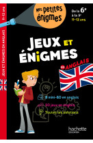 Jeux et énigmes - anglais - de la 6e à la 5e - cahier de vacances 2025