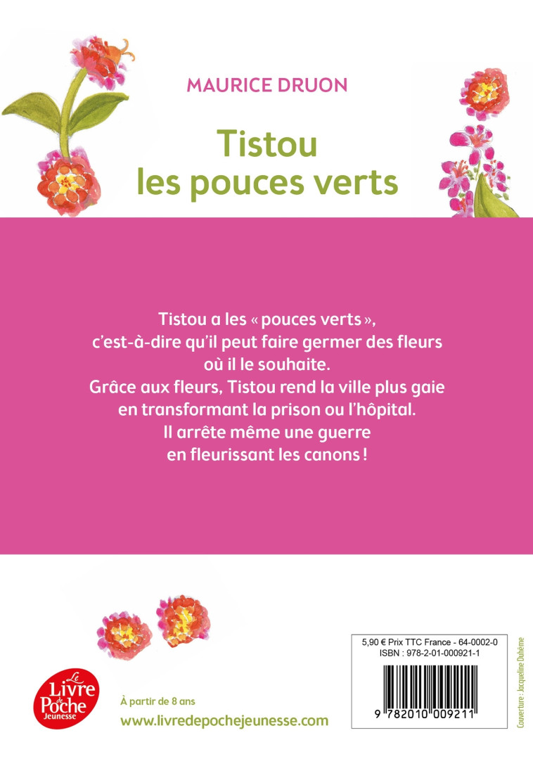 Tistou les pouces verts - Maurice Druon, Jacqueline Duhême - POCHE JEUNESSE
