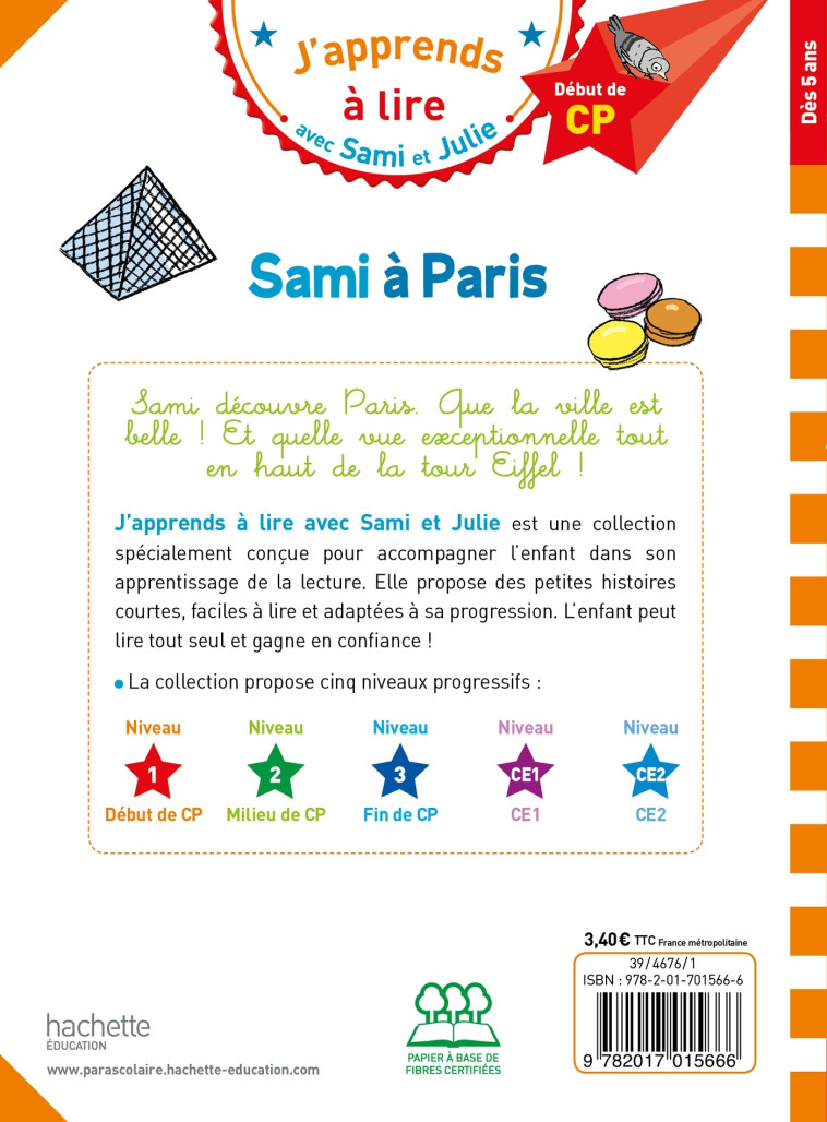 Sami et Julie CP Niveau 1 Sami à Paris - Thérèse Bonté, Isabelle Albertin, Thérèse Bonté, Isabelle Albertin - HACHETTE EDUC