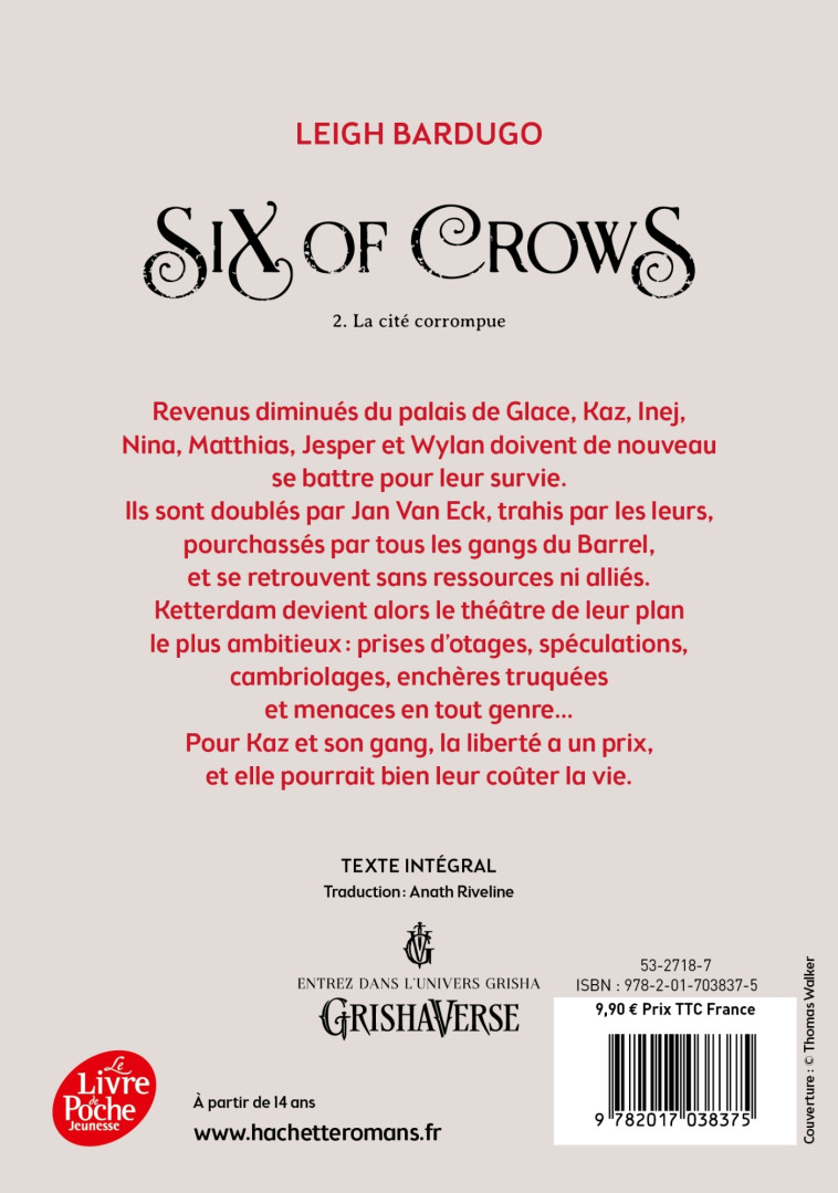 Six of Crows - Tome 2 - Leigh Bardugo, Anath Riveline - POCHE JEUNESSE