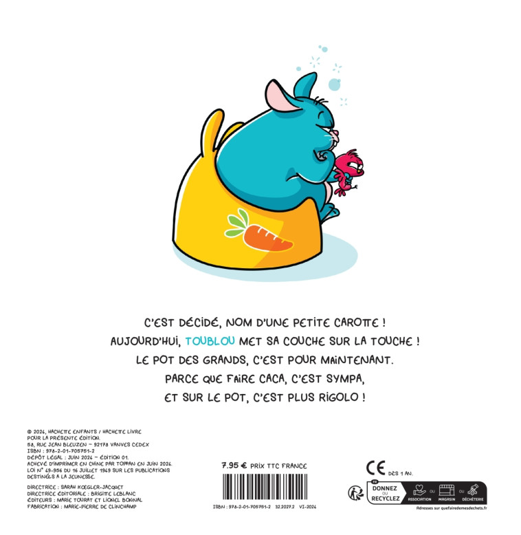 Toublou en a ras-la-couche - Nathalie Jomard, Nathalie Jomard - HACHETTE ENFANT