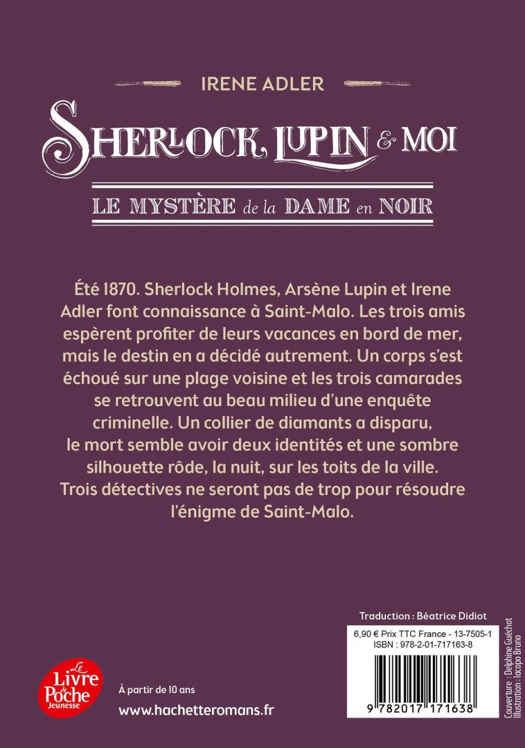 Sherlock, Lupin et moi - Tome 1 - Béatrice Didiot, Irène Adler - POCHE JEUNESSE