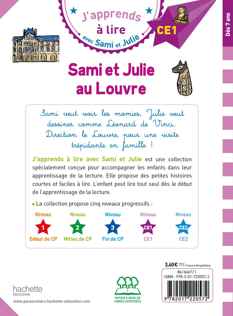Sami et Julie CE1 Sami et Julie au Louvre - Thérèse Bonté, Emmanuelle Massonaud - HACHETTE EDUC