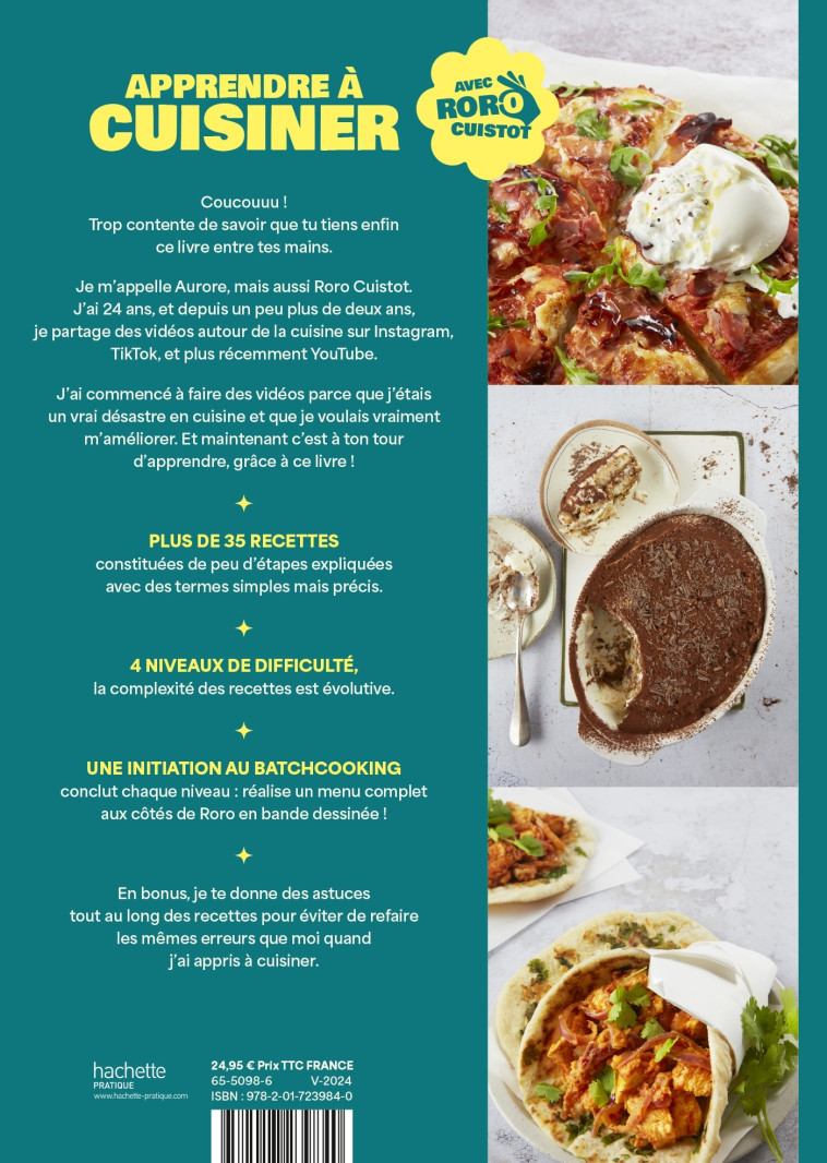 Apprendre à cuisiner avec Roro Cuistot - Aurore Ghigliano, Roro Cuistot Roro Cuistot - HACHETTE PRAT