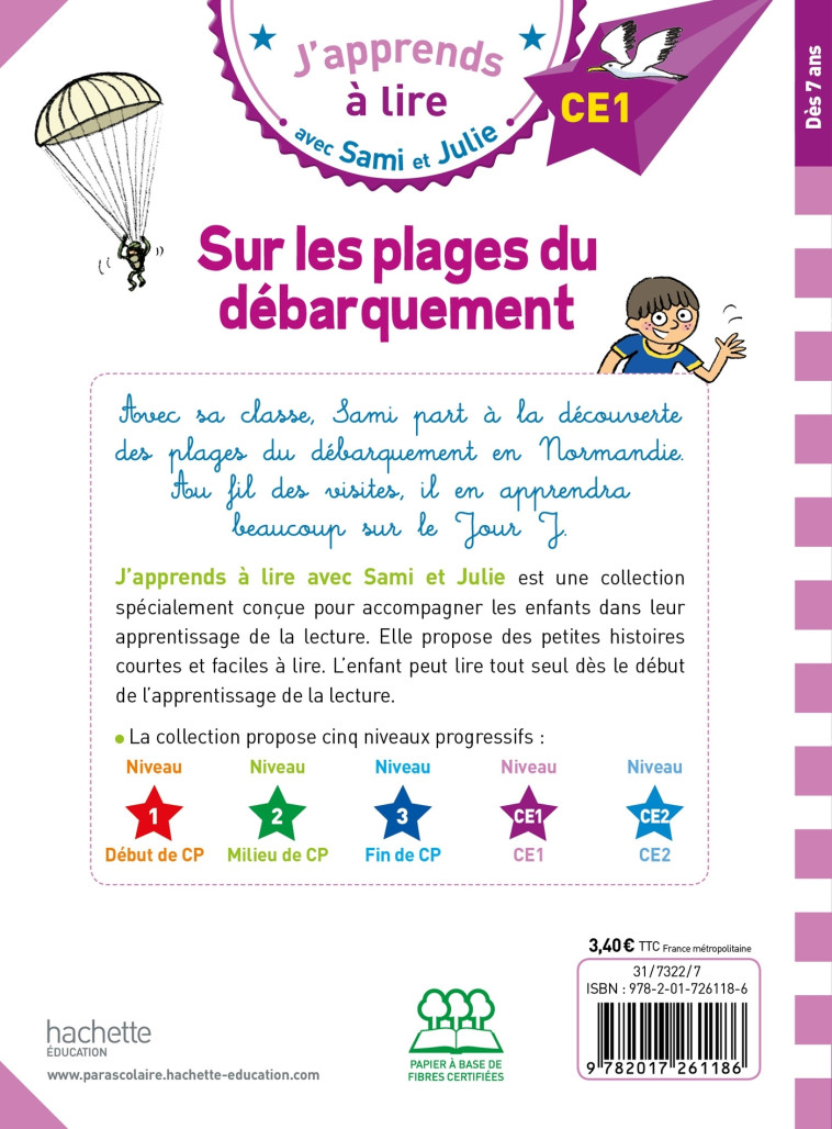 Sami et Julie CE1 Sur les plages du débarquement - Thérèse Bonté, Marion Fallot - HACHETTE EDUC