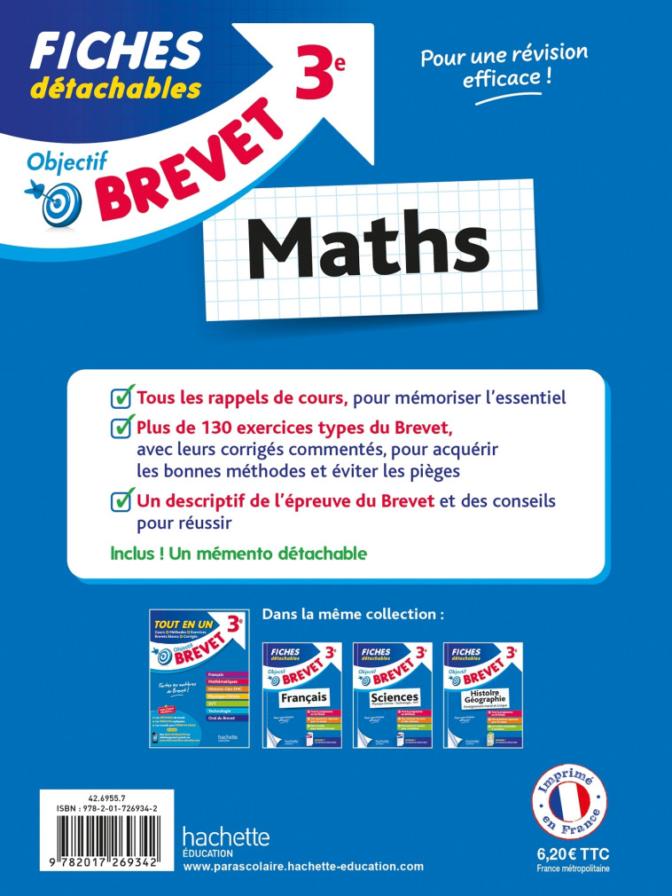 Objectif Brevet - Fiches Maths 3e - Nicolas Clamart, Nicolas Clamart - HACHETTE EDUC