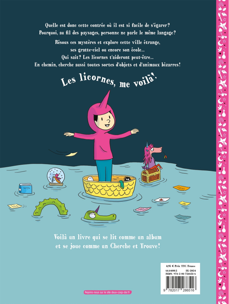 Cherche et Trouve - Au pays déjanté des licornes - Céline Claire, Sébastien Chebret - DEUX COQS D OR