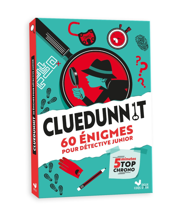 Cluedunnit 60 énigmes pour détective junior - E. Z. Case, Nathalie Nédélec-Courtès, E. Z. Case, Nathalie Nédélec-Courtès - DEUX COQS D OR
