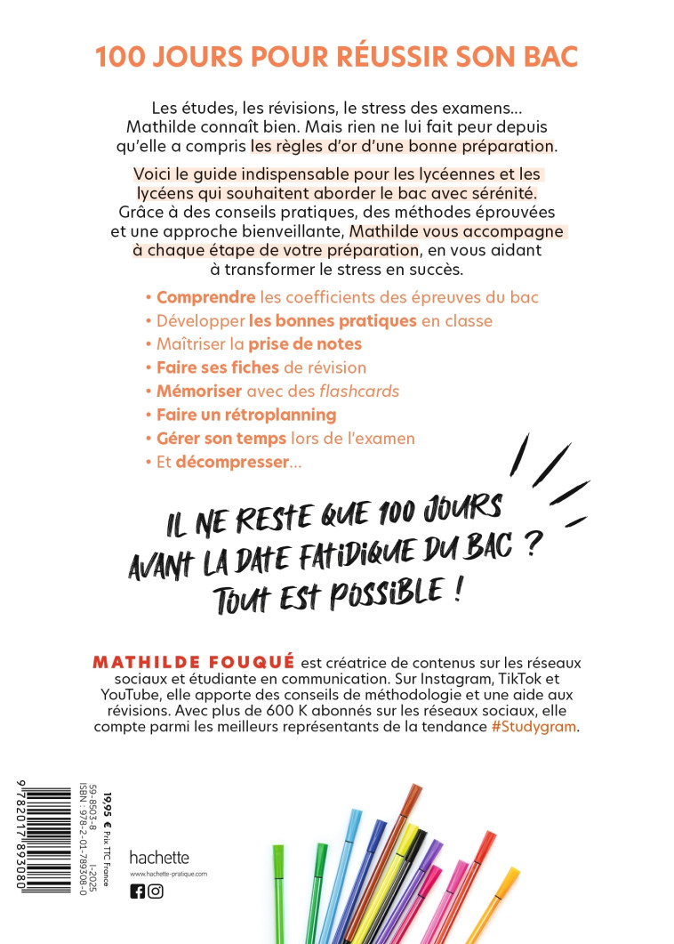 100 jours pour réussir son bac - Mathilde Fouquet, Mathilde Fouquet, Mathilde Fouqué - HACHETTE PRAT