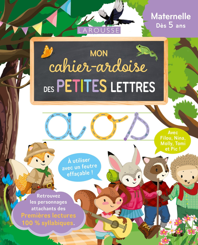 Mon cahier ardoise 100 % syllabique PETITES LETTRES -  Collectif - LAROUSSE