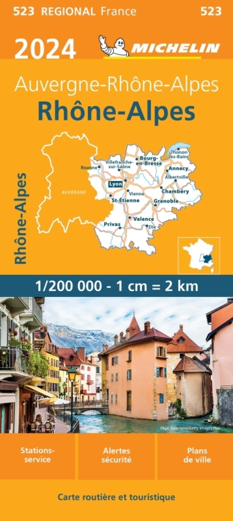 Carte Régionale Rhône-Alpes 2024 - XXX - MICHELIN
