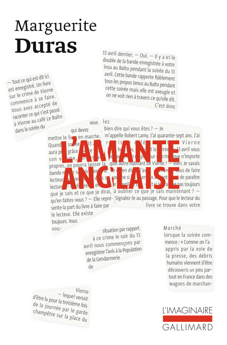 L'Amante anglaise - Marguerite Duras, Marguerite Duras - GALLIMARD