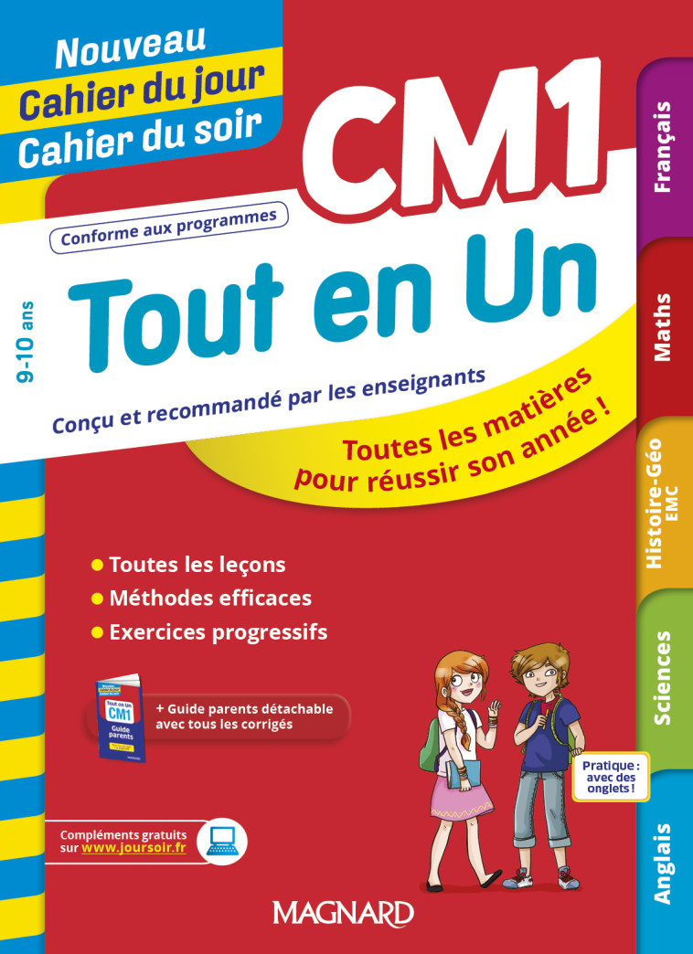 Tout en Un CM1 - Leçons, méthodes et exercices - Nouveau Cahier du jour Cahier du soir - Christian Redouté, Dominique Vacher, Christian Redouté, Dominique Vacher - MAGNARD