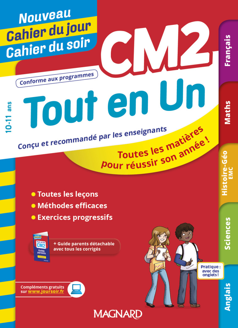Tout en Un CM2 - Leçons, méthodes et exercices - Nouveau Cahier du jour Cahier du soir - Maguy Bilheran, Dominique Vacher, Maguy Bilheran, Dominique Vacher - MAGNARD