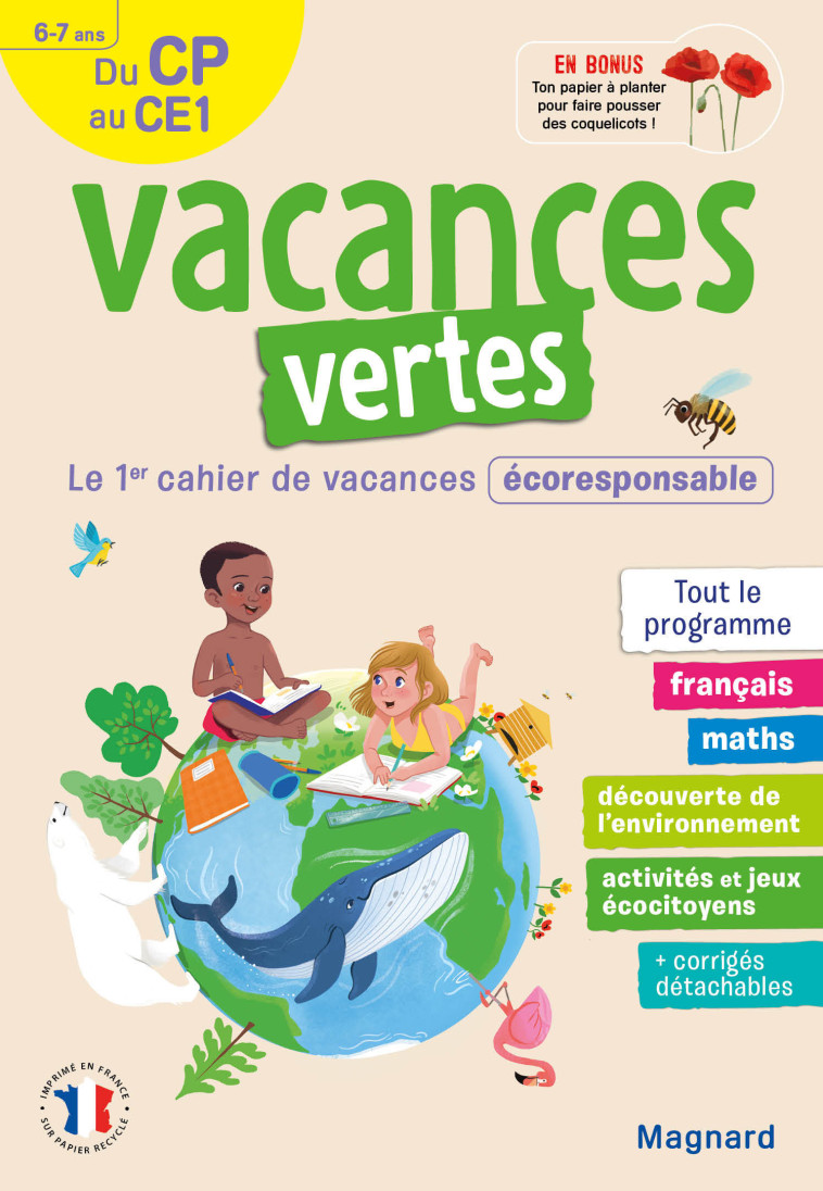 Cahier de vacances 2025, du CP vers le CE1 6-7 ans - Vacances vertes - Elodie Gremaud, Elodie Gremaud - MAGNARD