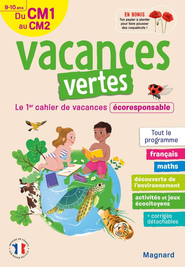 Cahier de vacances 2025, du CM1 vers le CM2 9-10 ans - Vacances vertes - Sylvie Bordron, Sylvie Bordron - MAGNARD