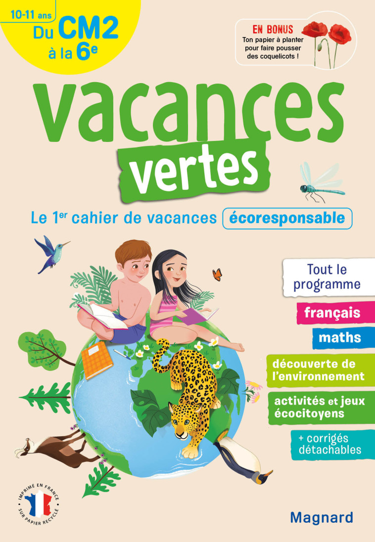 Cahier de vacances 2025, du CM2 vers la 6e 10-11 ans - Vacances vertes - Catherine Simard, Catherine Simard - MAGNARD