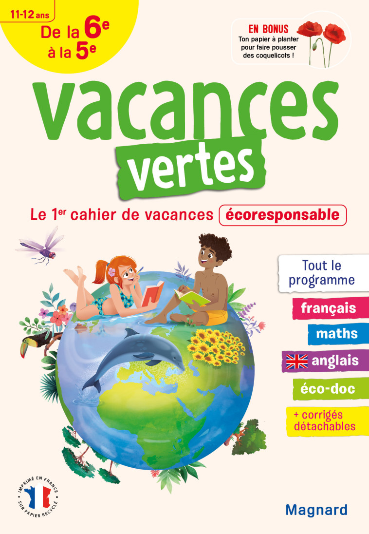 Cahier de vacances 2025, de la 6e vers la 5e - Vacances vertes - Stéphane Maltère, Stéphane RENOUF, Coline Segonne, Stéphane Maltère, Stéphane RENOUF, Coline Segonne - MAGNARD