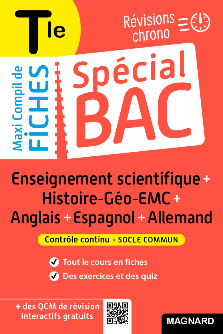 Spécial Bac Maxi Compil de Fiches contrôle continu Tle Bac 2025 - Nadine Daboval, Marc REYNÉS MOLERO, Coraline Madec, Valérian Madec, Alice  Hepton, Marie Derocles-Ansel, Fabienne Bourdillat, Camille Nicol - MAGNARD