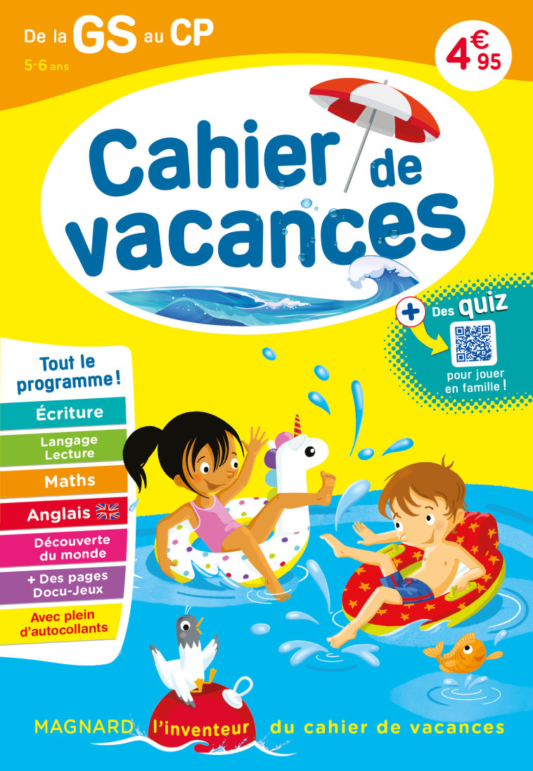 Cahier de vacances 2025, de la GS vers le CP 5-6 ans - XXX - MAGNARD