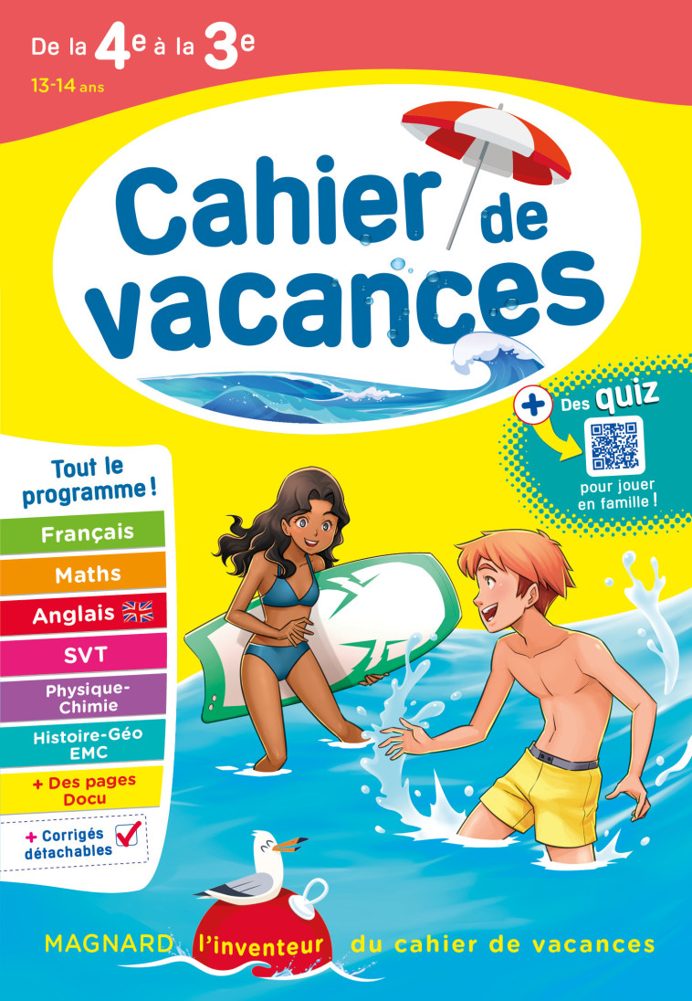 Cahier de vacances 2025, de la 4e vers la 3e - Patrick Rasset, Jean-Dominique Picchiottino, Louise Eisenstein, Nadine Daboval, Cécile Pellissier, Catherine Mazaud-Aujard, Patrick Rasset, Jean-Dominique Picchiottino, Louise Eisenstein, Nadine Daboval, Céci