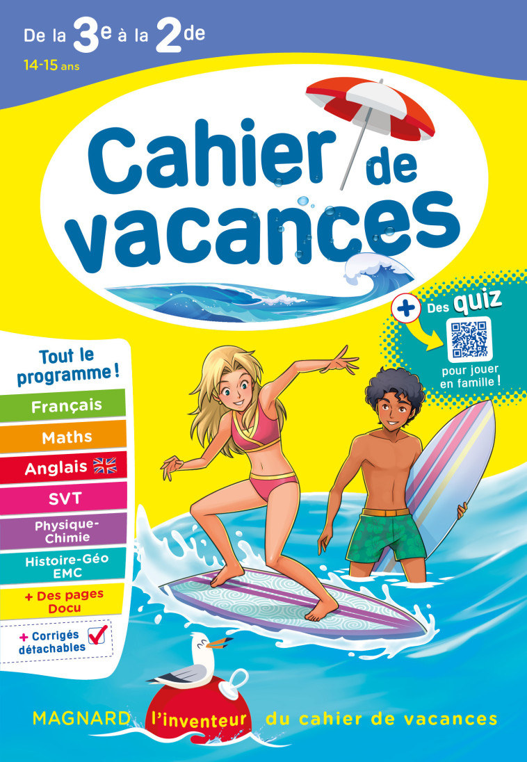 Cahier de vacances 2025, de la 3e vers la 2de - Patrick Rasset, Louise Eisenstein, Bruno Benitah, Nadine Daboval, Cécile Pellissier, Catherine Mazaud-Aujard, Patrick Rasset, Louise Eisenstein, Bruno Benitah, Nadine Daboval, Cécile Pellissier, Catherine Ma