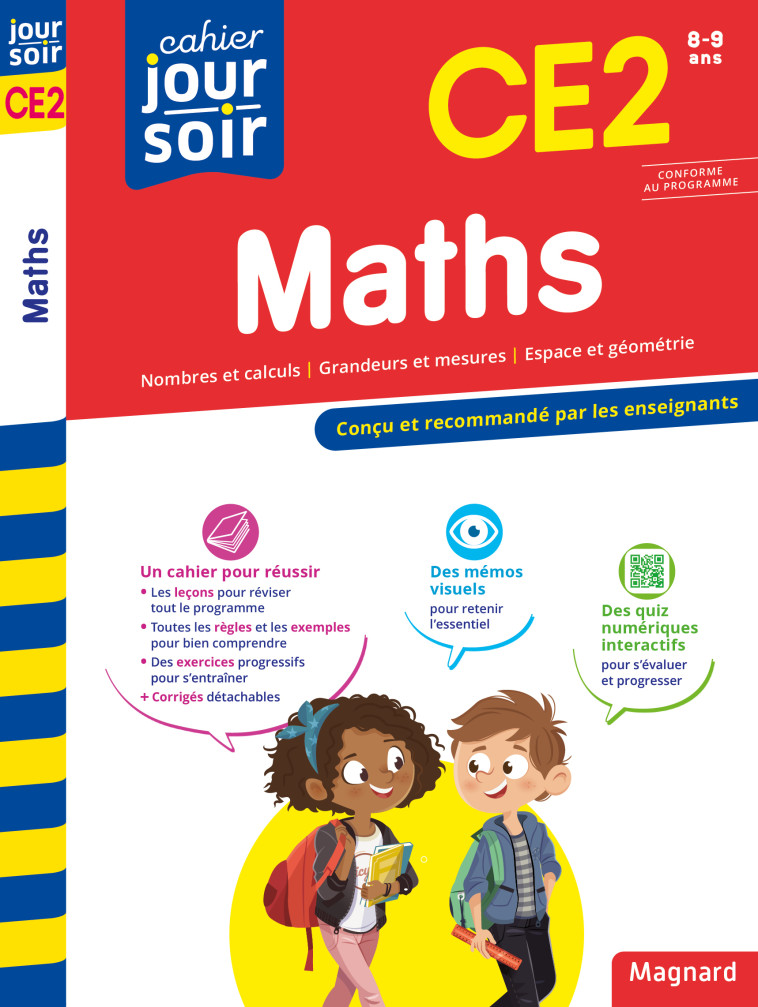 Maths CE2 - Cahier Jour Soir - Bernard Semenadisse, Georges Caussignac, Bernard Semenadisse, Georges Caussignac - MAGNARD