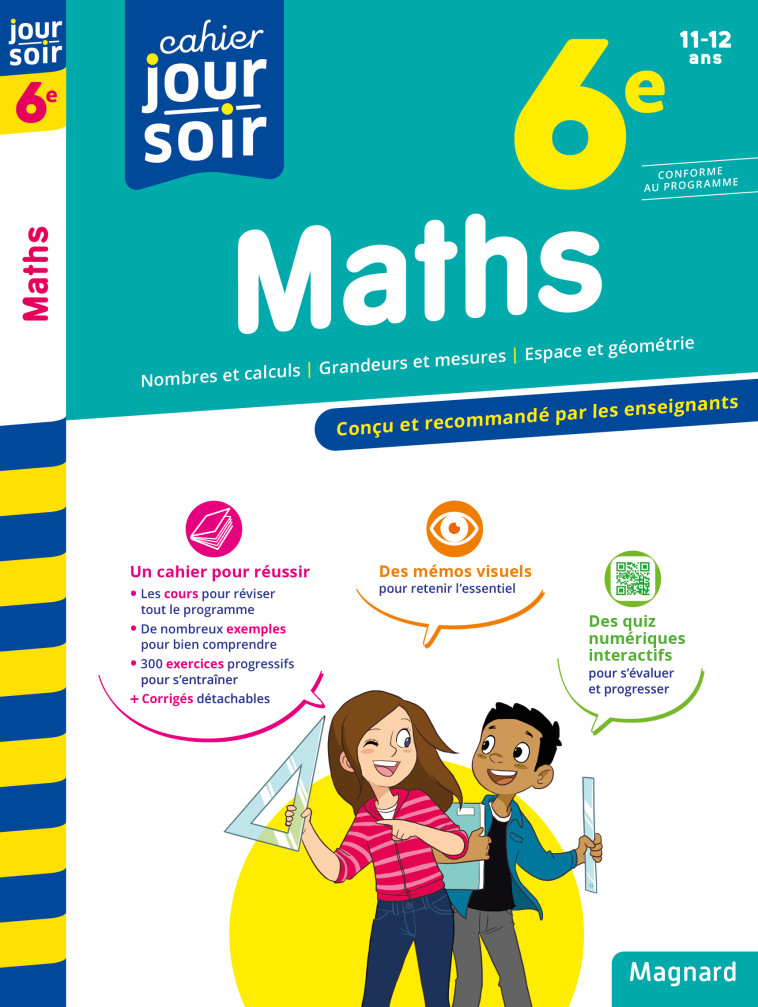 Maths 6e - Cahier Jour Soir - Annie Le Goff, Françoise Peynaud, Annie Le Goff, Françoise Peynaud - MAGNARD