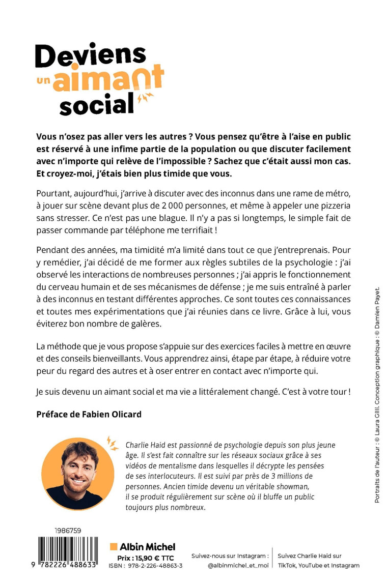 Deviens un aimant social - Charlie Haid, Fabien Olicard - ALBIN MICHEL