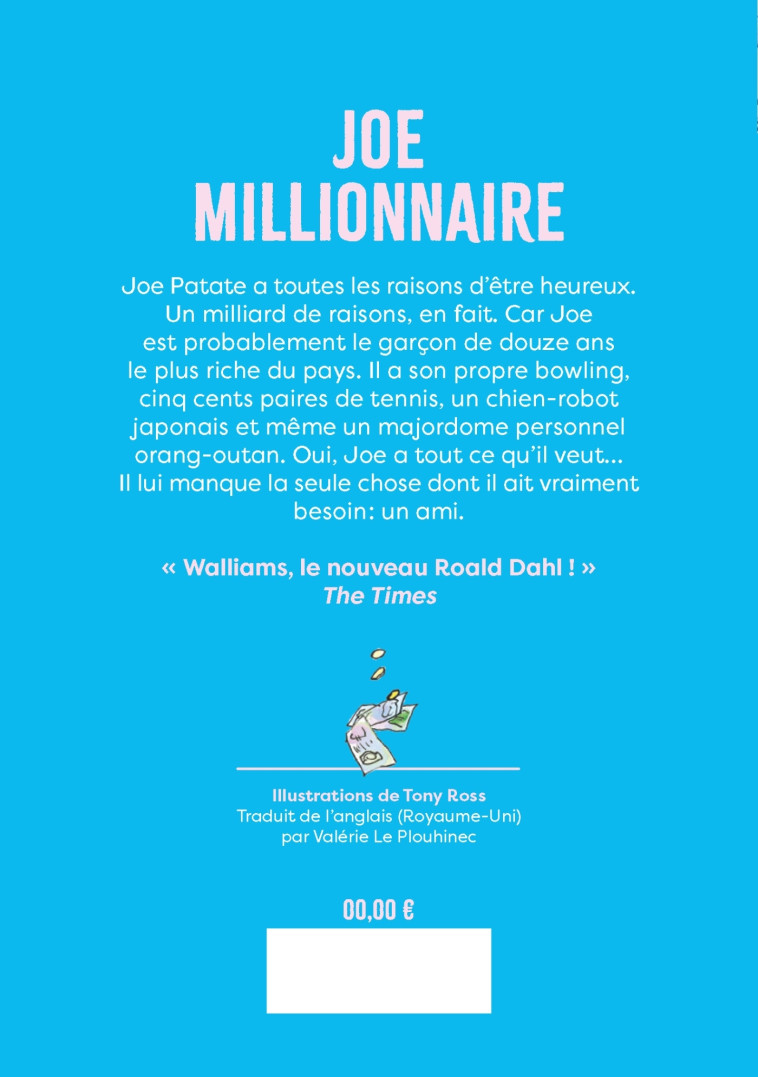 Joe Millionnaire (Ed.2024 - poche) - David Walliams, Tony Ross, Valérie Le Plouhinec - ALBIN MICHEL