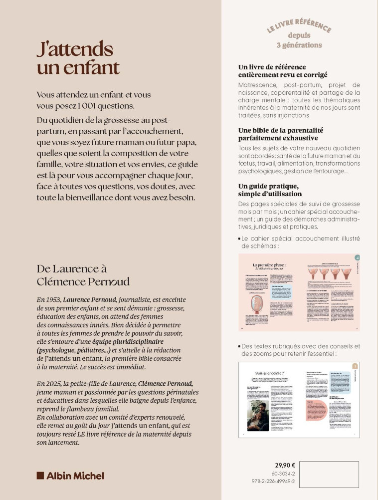 J'attends un enfant - édition 2025 - Laurence Pernoud, Clémence Pernoud, Laurence Pernoud, Clémence Pernoud - ALBIN MICHEL