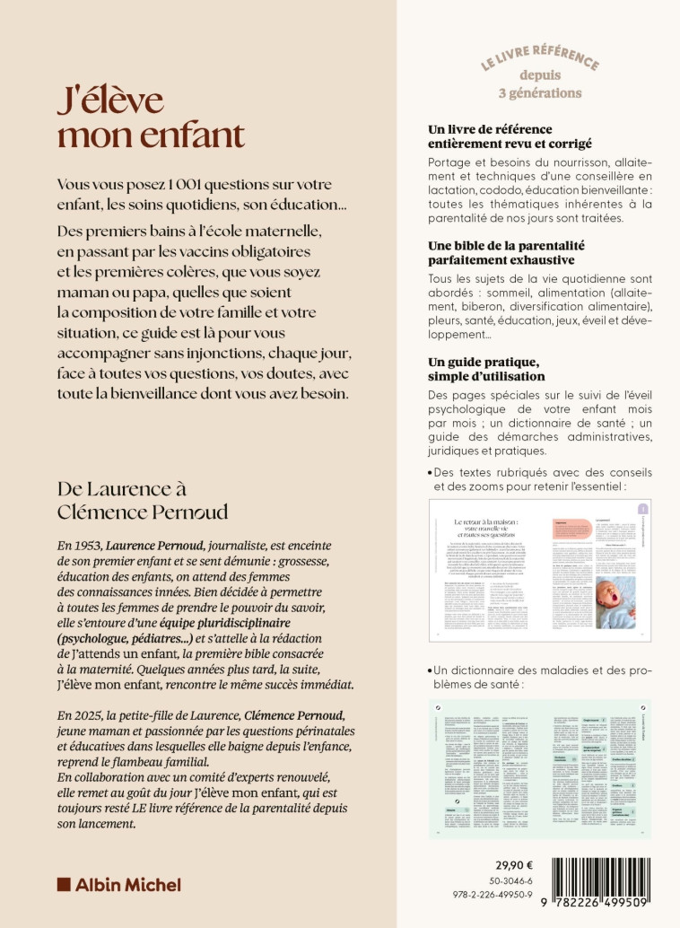 J'élève mon enfant - édition 2025 - Laurence Pernoud, Clémence Pernoud, Laurence Pernoud, Clémence Pernoud - ALBIN MICHEL
