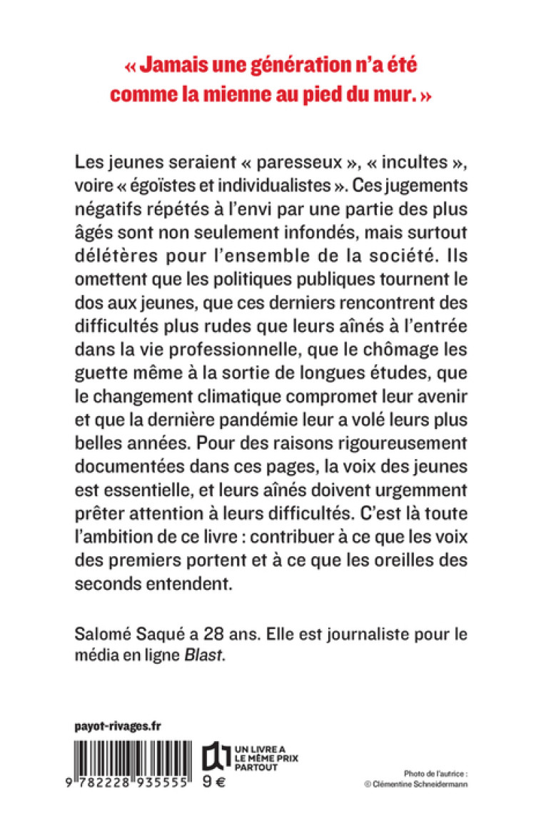 Sois jeune et tais-toi - Salomé Saqué, Salomé Saqué - PAYOT