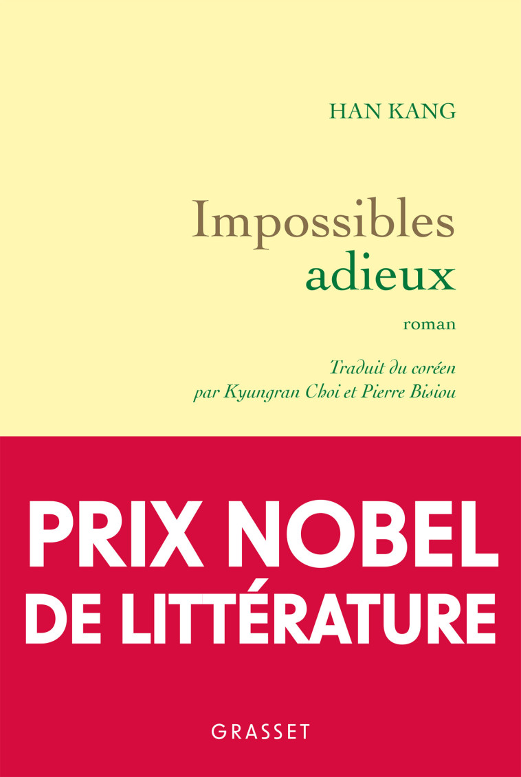 Impossibles adieux - Han Kang, Kang Han - GRASSET