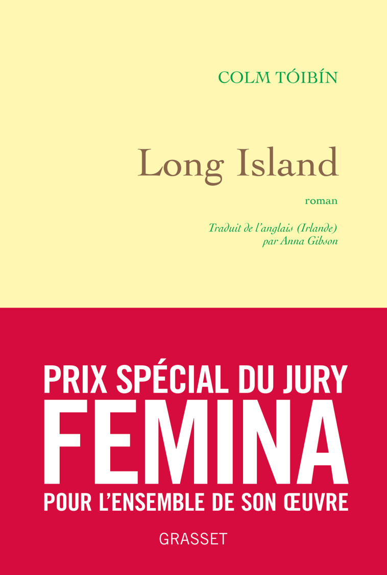 Long Island - Colm Tóibín, Colm Tóibín - GRASSET