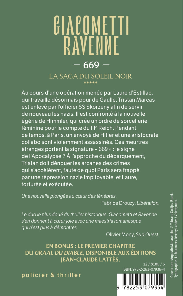 669 (La Saga du soleil Noir, Tome 5) - Éric Giacometti, Jacques Ravenne - LGF