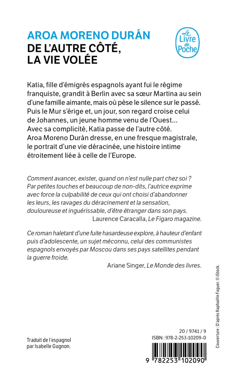 De l'autre côté, la vie volée - Aroa Moreno Durán - LGF