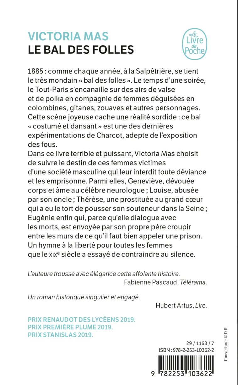 Le Bal des folles - Victoria Mas, Victoria Mas - LGF