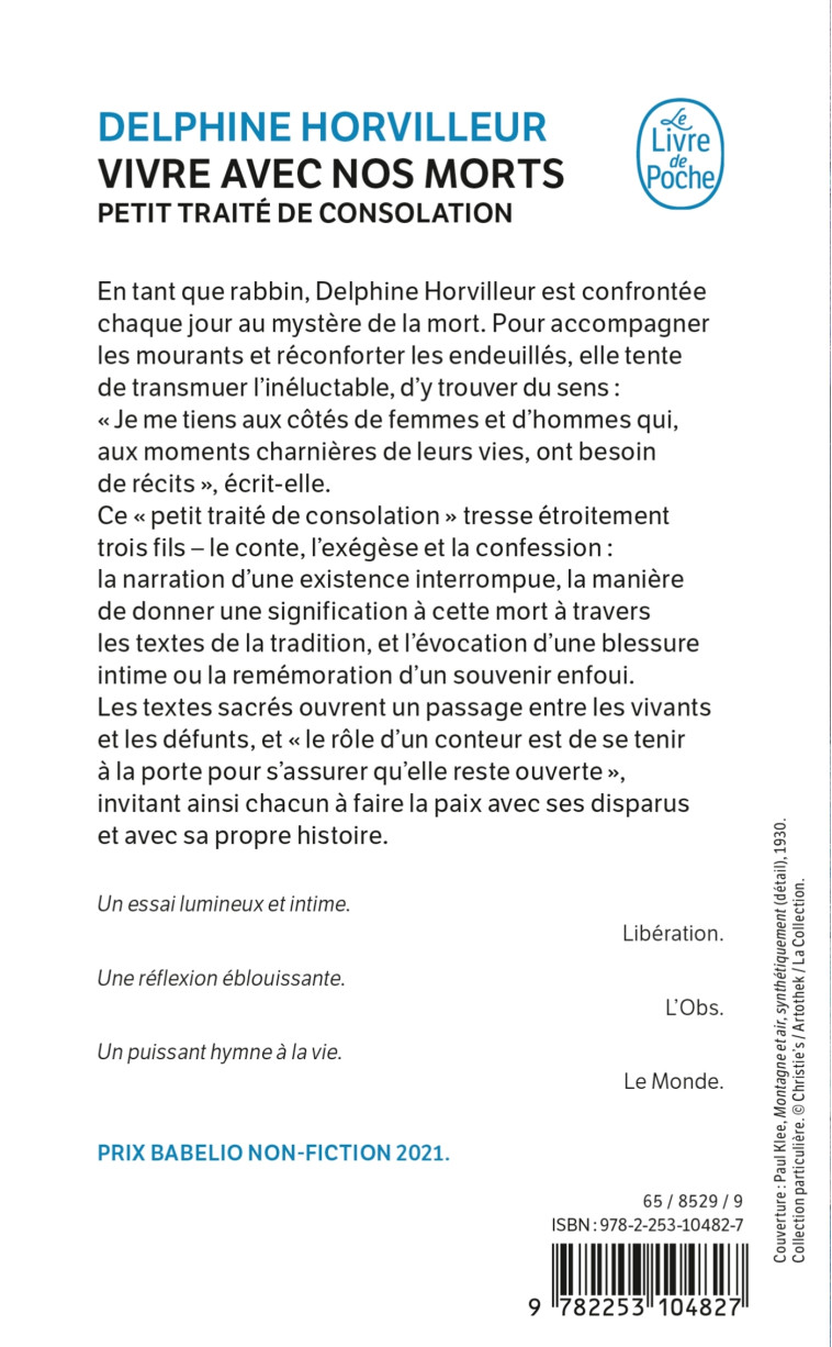 Vivre avec nos morts - Delphine Horvilleur - LGF