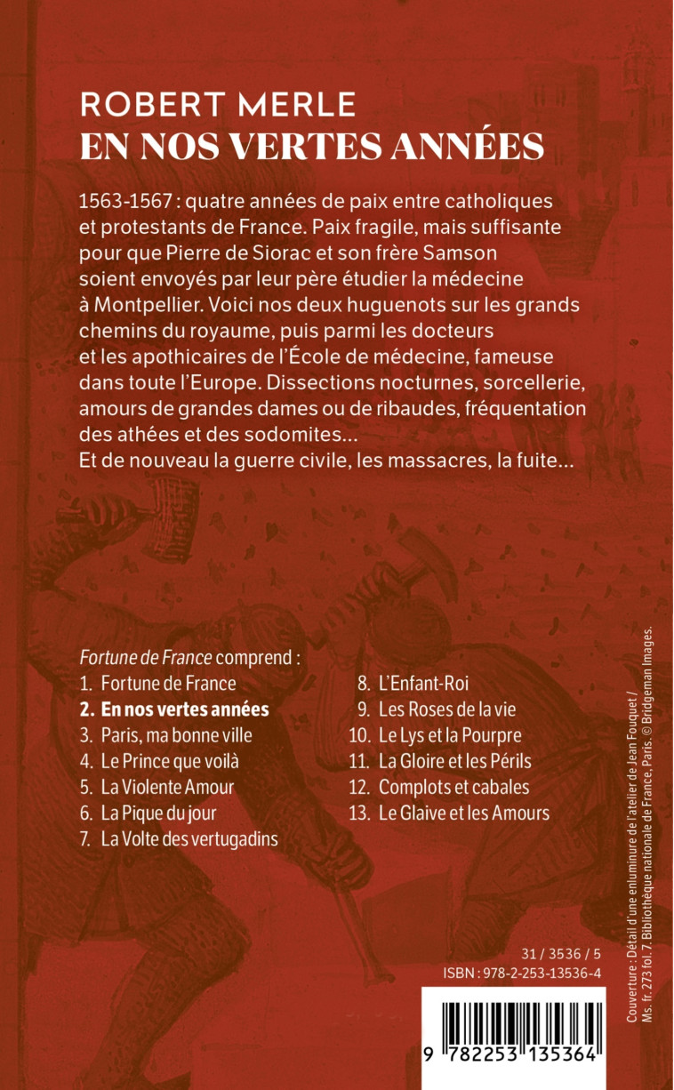 En nos vertes années (Fortune de France, Tome 2) - Robert Merle, Robert Merle - LGF