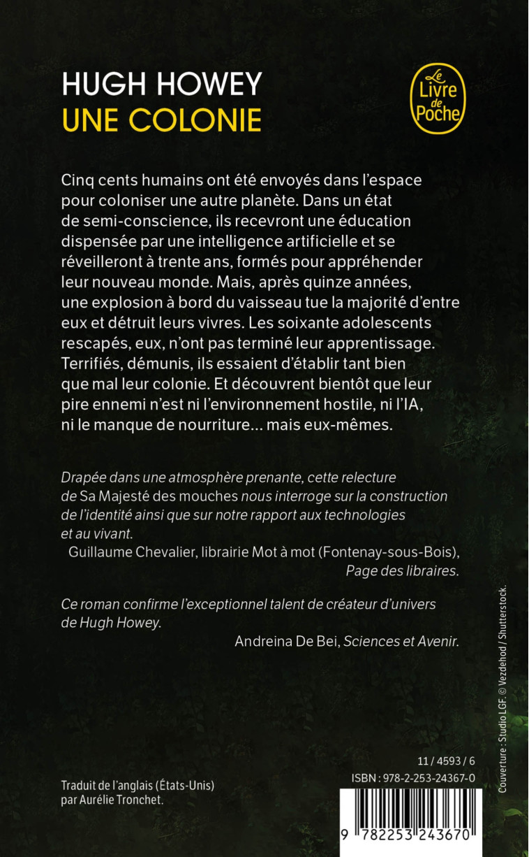 Une colonie - Hugh Howey - LGF