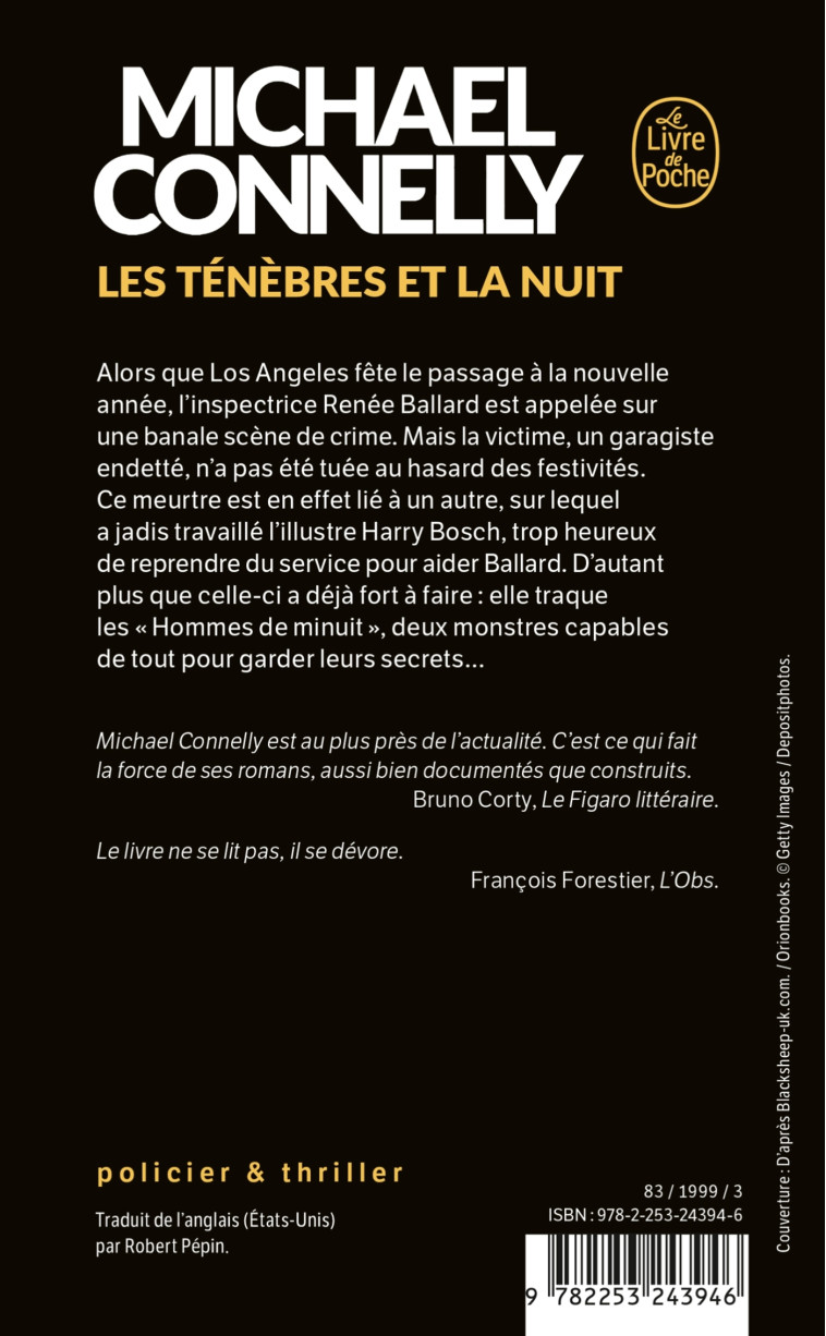 Les Ténèbres et la nuit - Michael Connelly - LGF