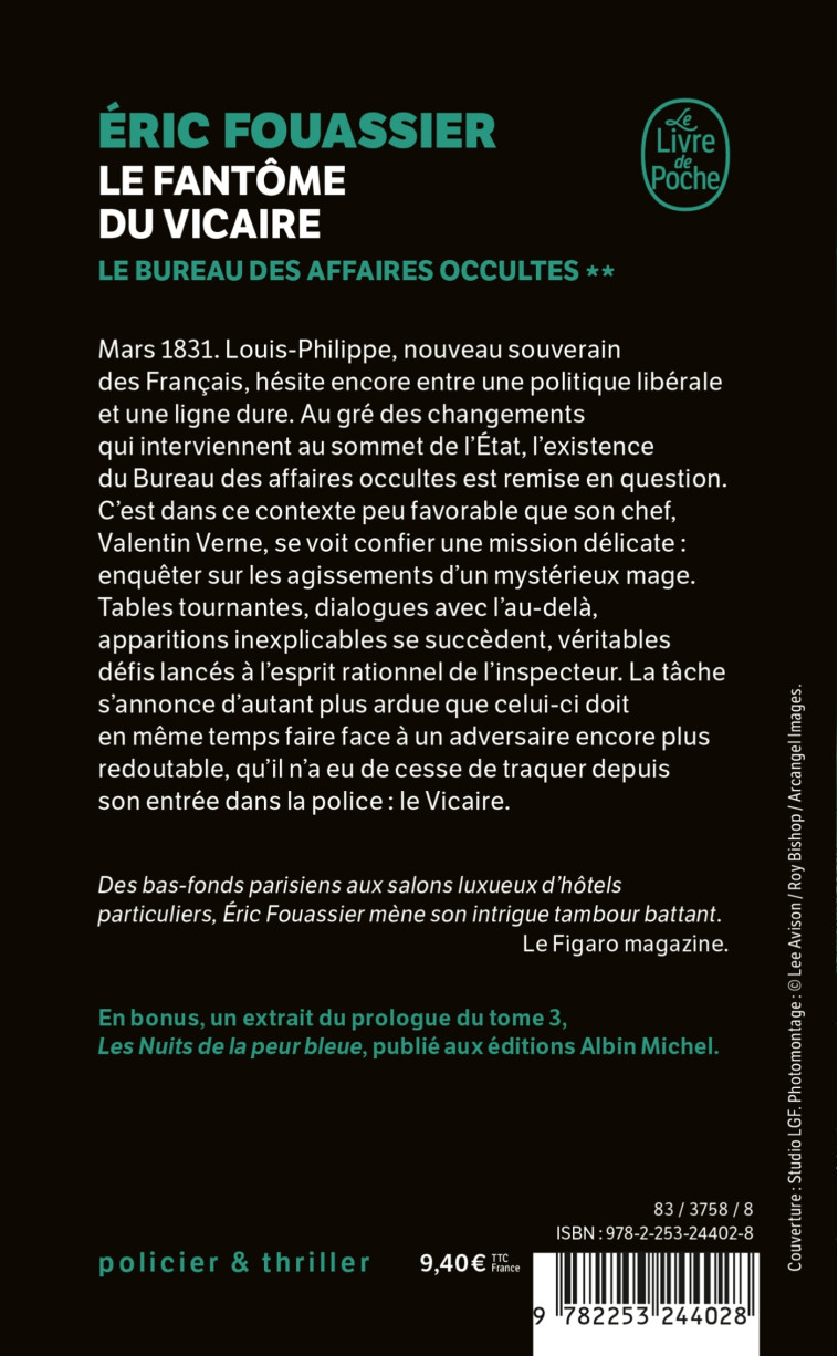 Le Fantôme du Vicaire (Le Bureau des affaires occultes, Tome 2) - Eric Fouassier, Eric Fouassier - LGF