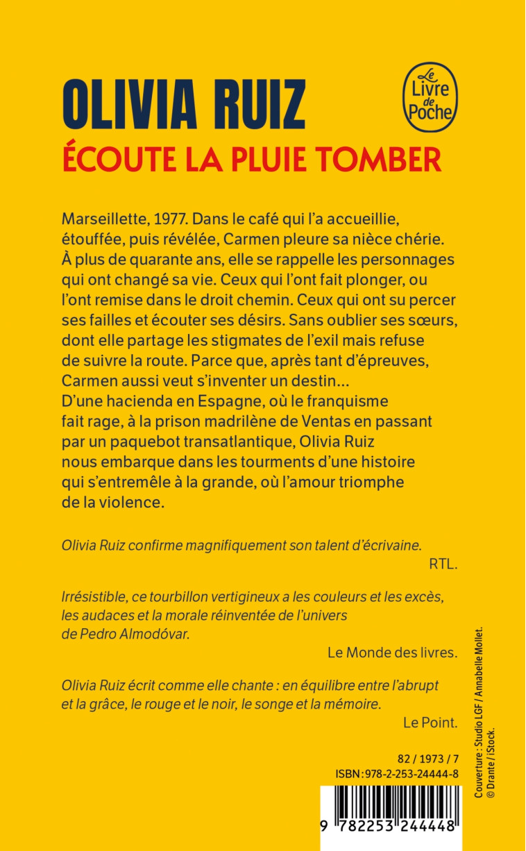 Ecoute la pluie tomber - Olivia Ruiz - LGF