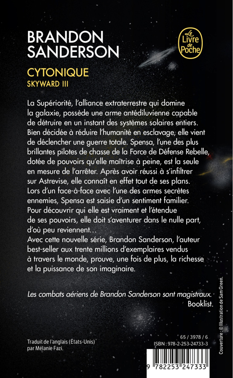 Cytonique (Skyward, Tome 3) - Brandon Sanderson, Brandon Sanderson - LGF