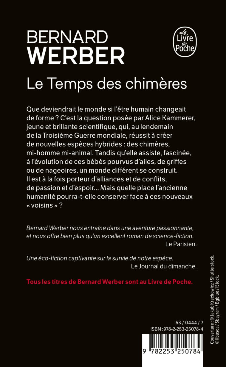 Le Temps des chimères - Bernard Werber, Bernard Werber - LGF