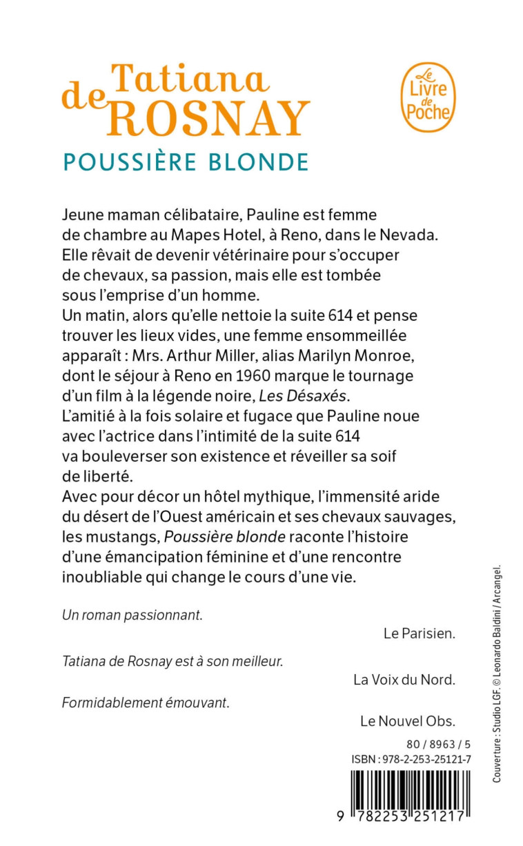Poussière blonde - Tatiana Rosnay, Tatiana Rosnay - LGF