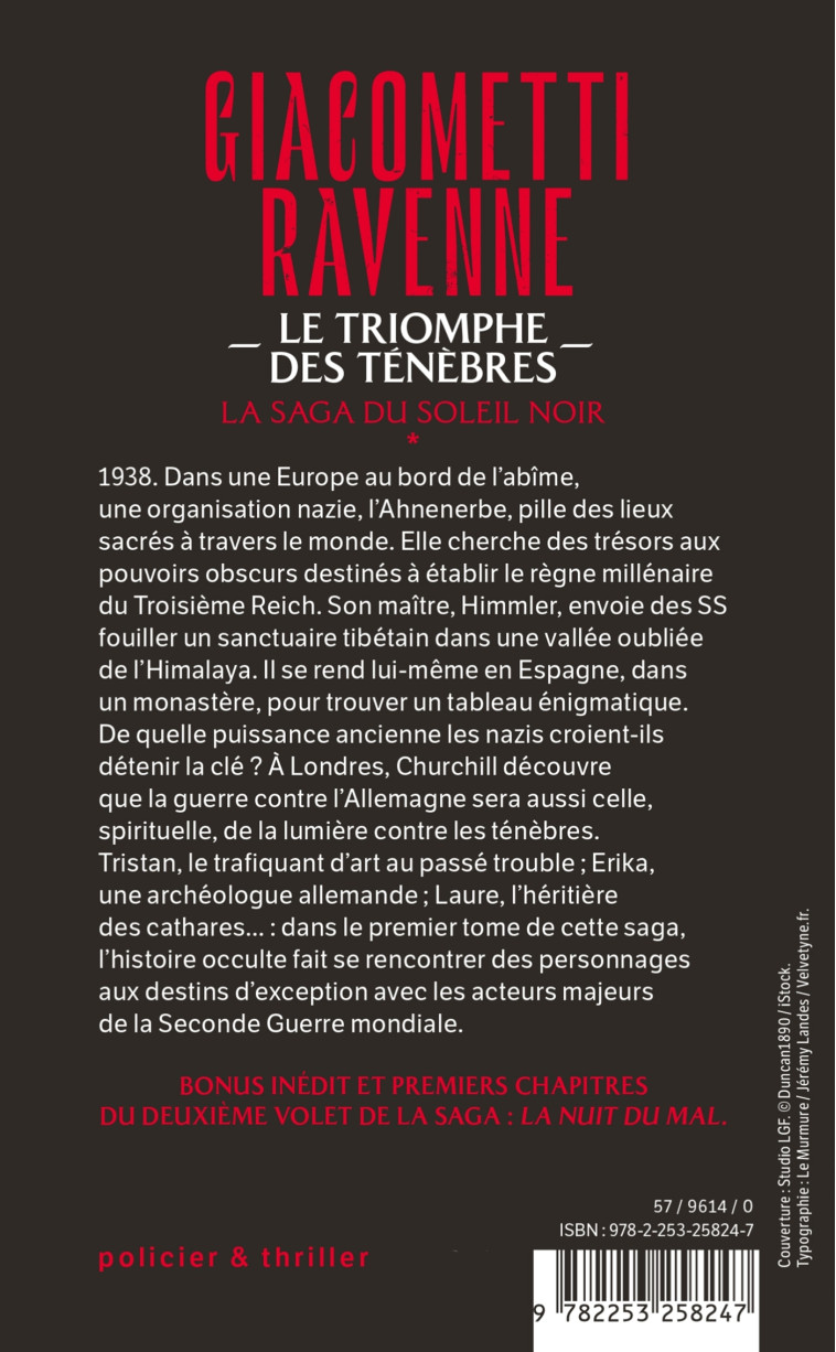 Le Triomphe des ténèbres (La Saga du soleil noir, Tome 1) - Éric Giacometti, Jacques Ravenne - LGF
