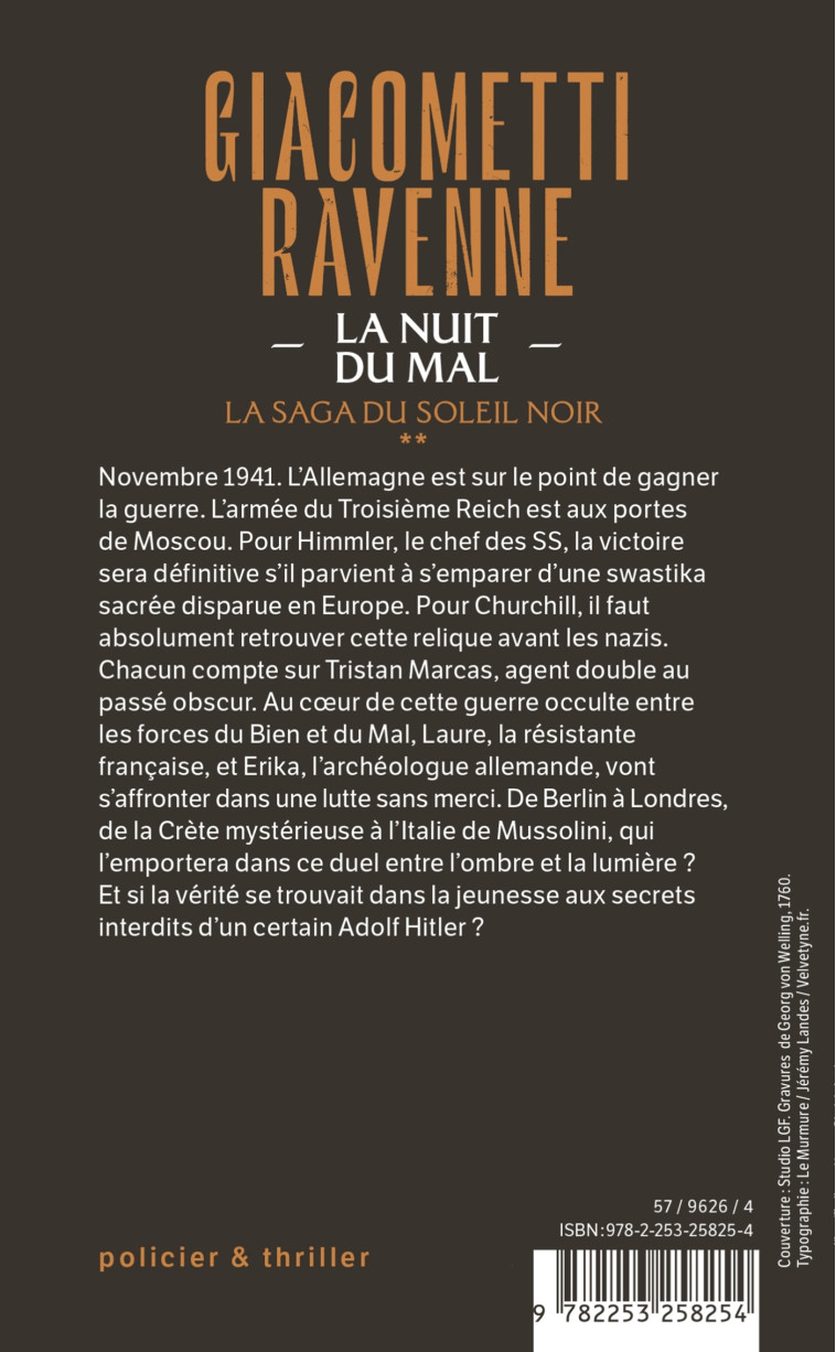La nuit du mal (La Saga Soleil noir, Tome 2) - Éric Giacometti, Jacques Ravenne - LGF