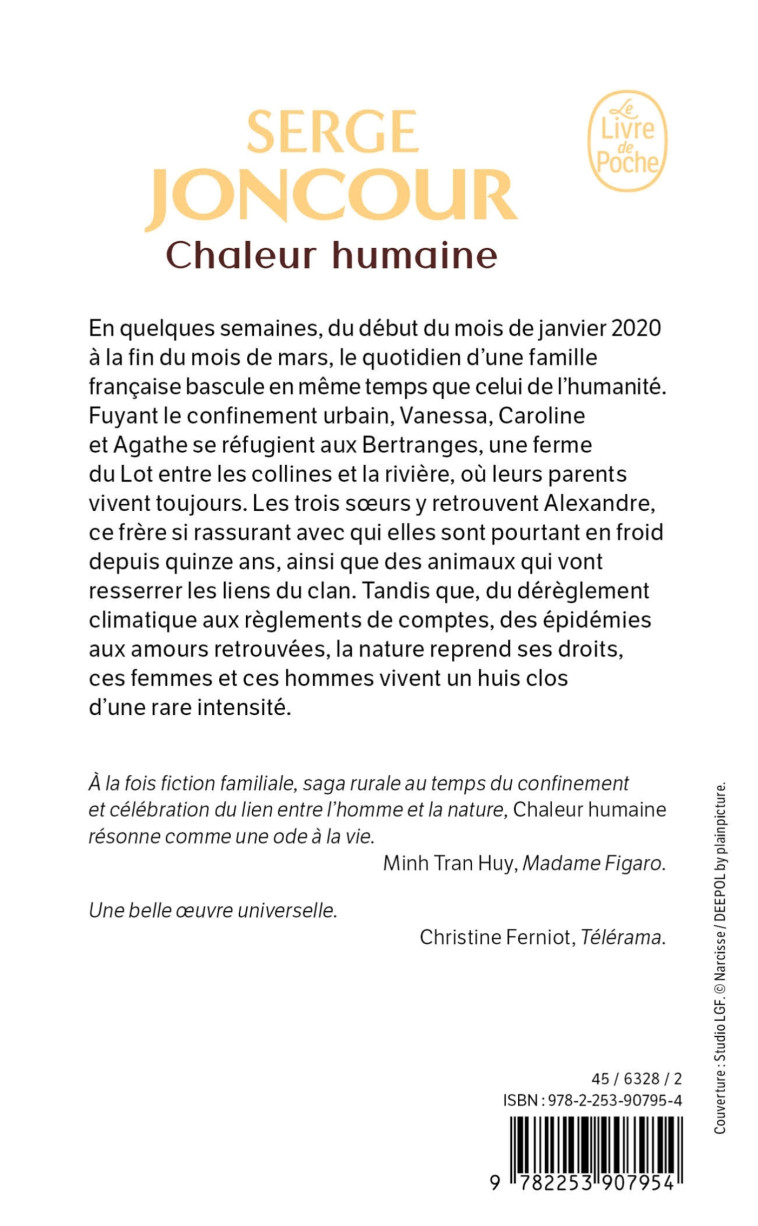 Chaleur humaine - Serge Joncour, Serge Joncour - LGF